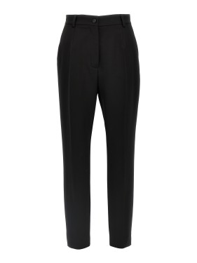 パンツ Dolce & Gabbana High-Waisted Wool Gabardine Tuxedo Pants Wool gabardine tuxedo pants in Black for Women