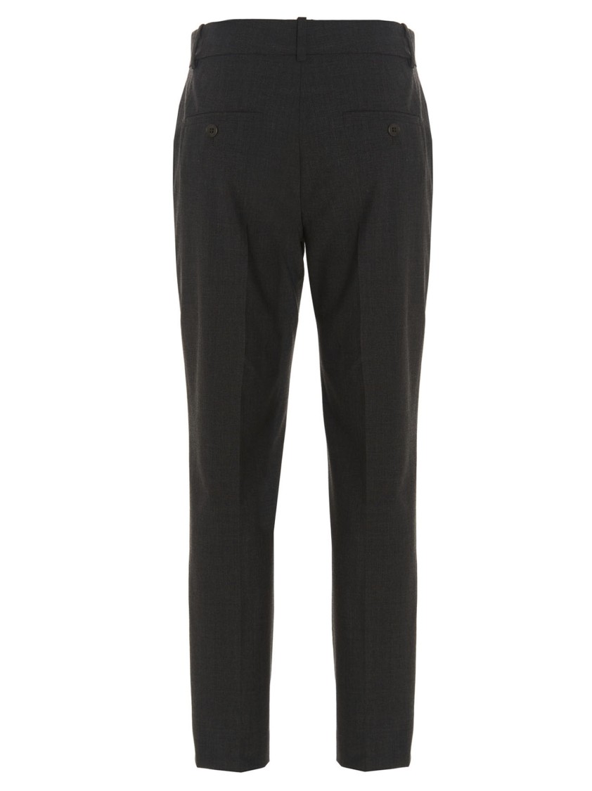 Theory Casual Pants With Waist And Loop Straps In Black