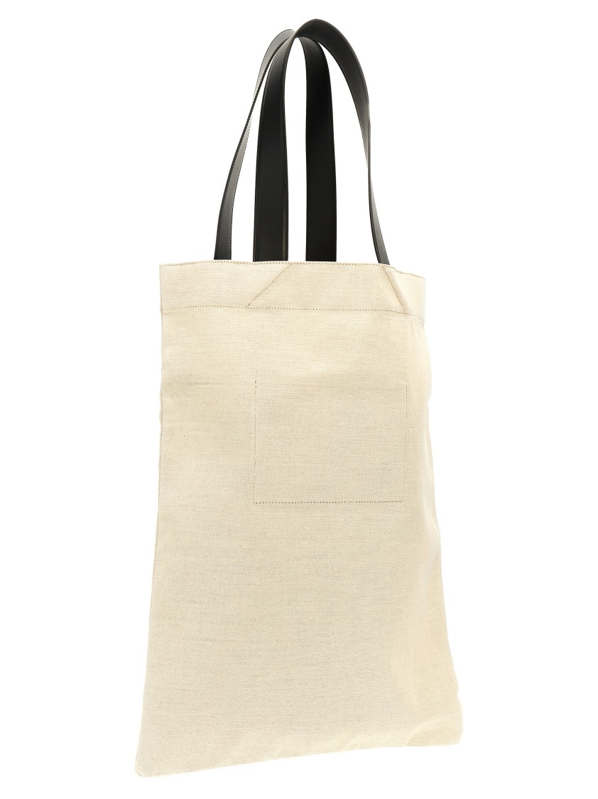 Jil Sander Flat Shopper Large Shopping Bag In Neutral