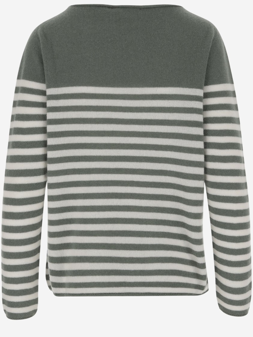 Bruno Manetti Cashmere Sweater With All-over Striped Pattern