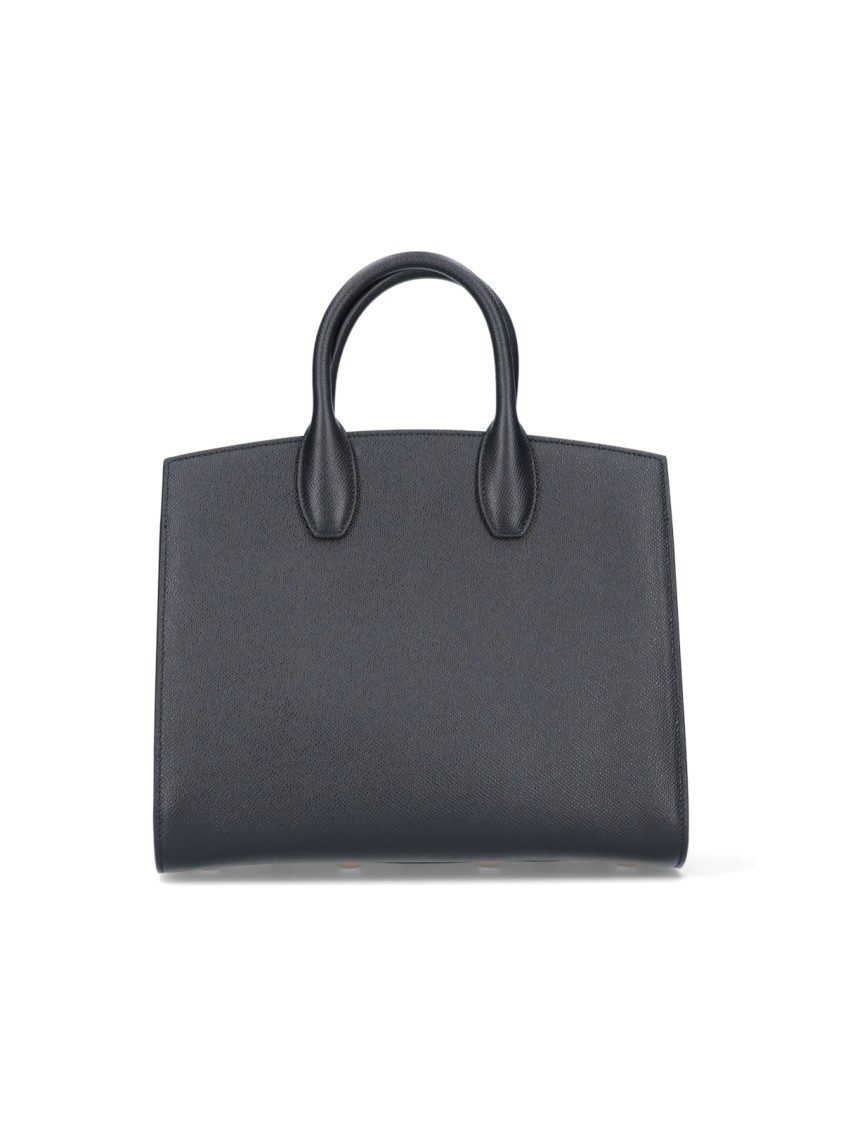 Ferragamo Studio Box M' Handbag – Black