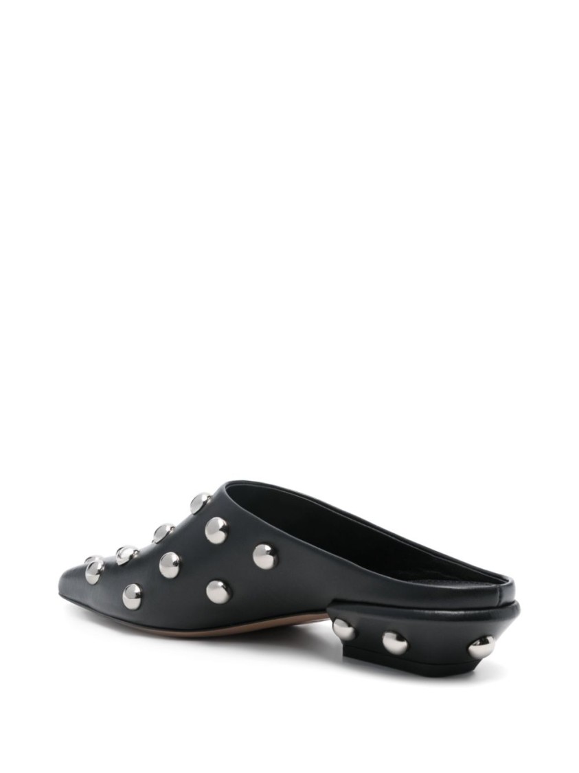 Paris Texas Studded Pointed Toe Mule In Black