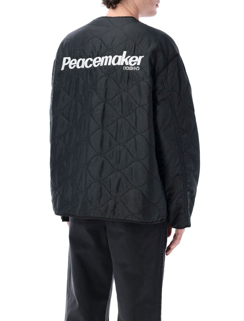 Oamc Peacemaker Quilted Black Jacket In Black