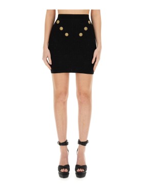 ミニスカート Balmain Fitted Knit Skirt With Textured Pattern Balmain Fitted Knit Skirt With Textured Pattern | THE LIST
