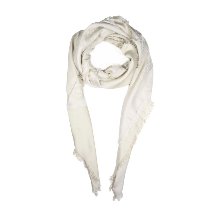 スカーフ Max Mara Beige Silk And Cotton Jacquard Geode Shawl Max Mara Geode Silk & Cotton Shawl - Luxurious Jacquard Wrap
