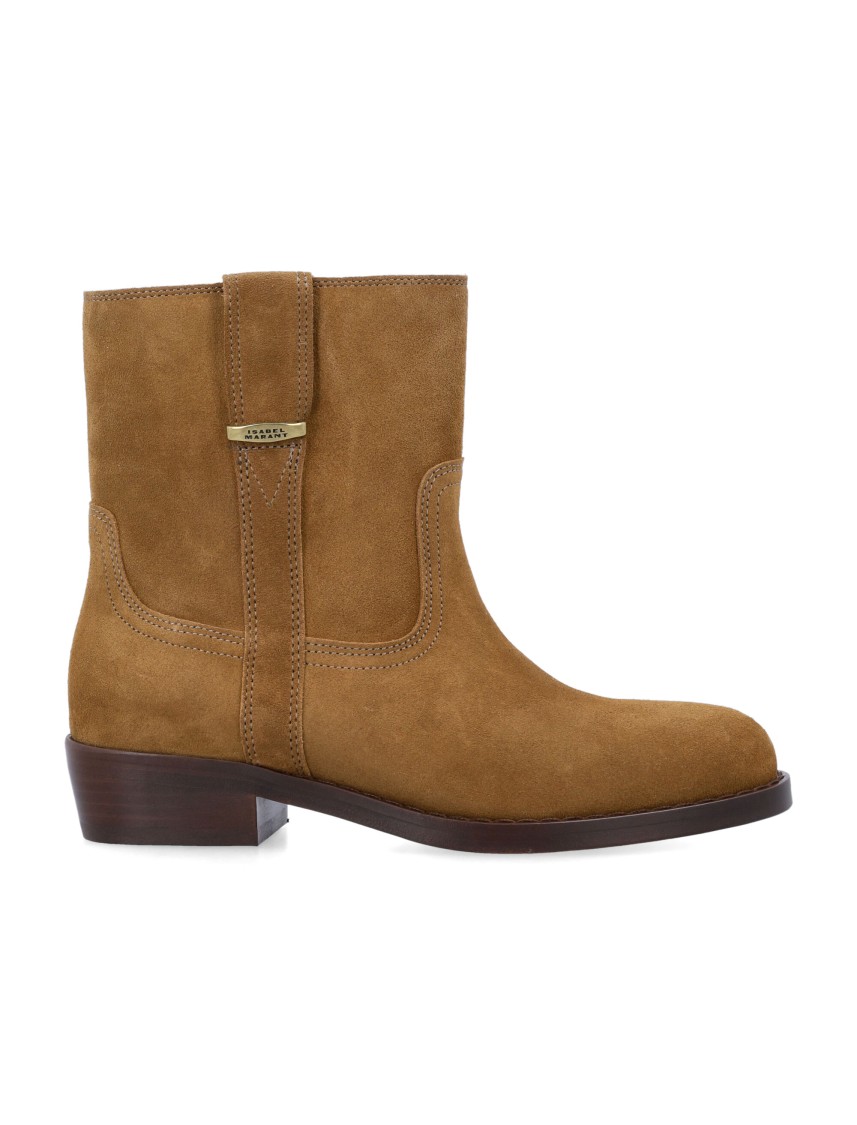 Isabel Marant Biscuit Suede Lylie Ankle Boots In Brown