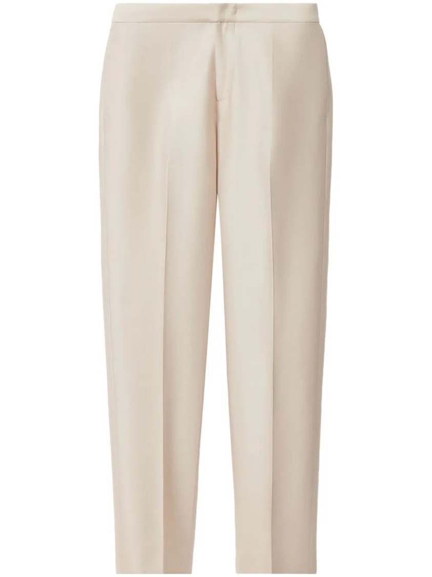Fabiana Filippi Tailored Straight-leg Pants With Subtle Pleats In Neutral