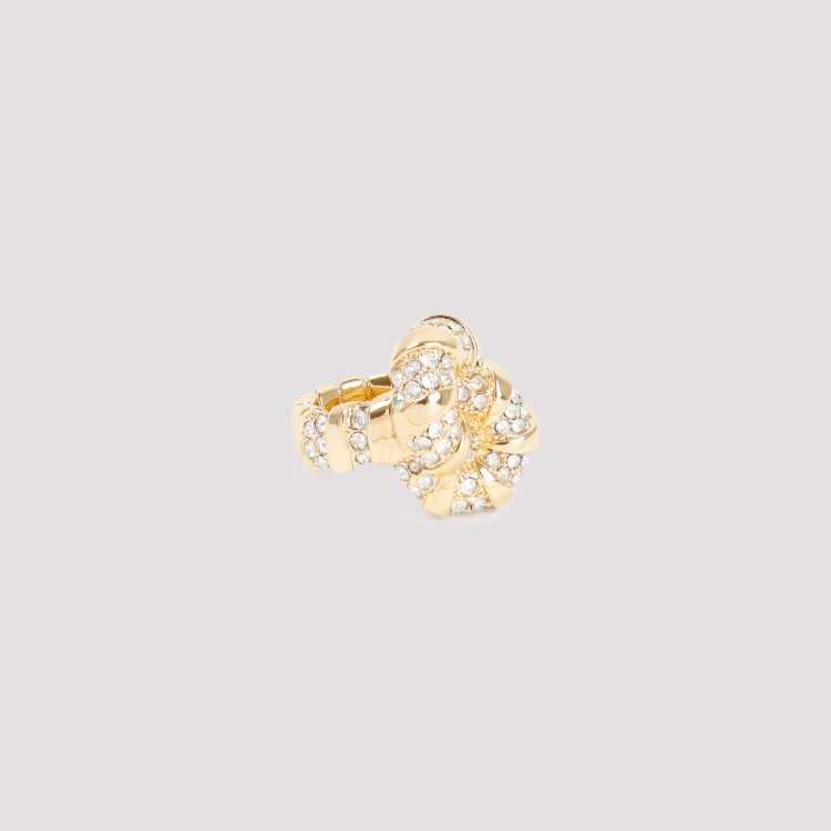 Lanven Brass Rhinestone Melodie Ring in Gold | THE LIST
