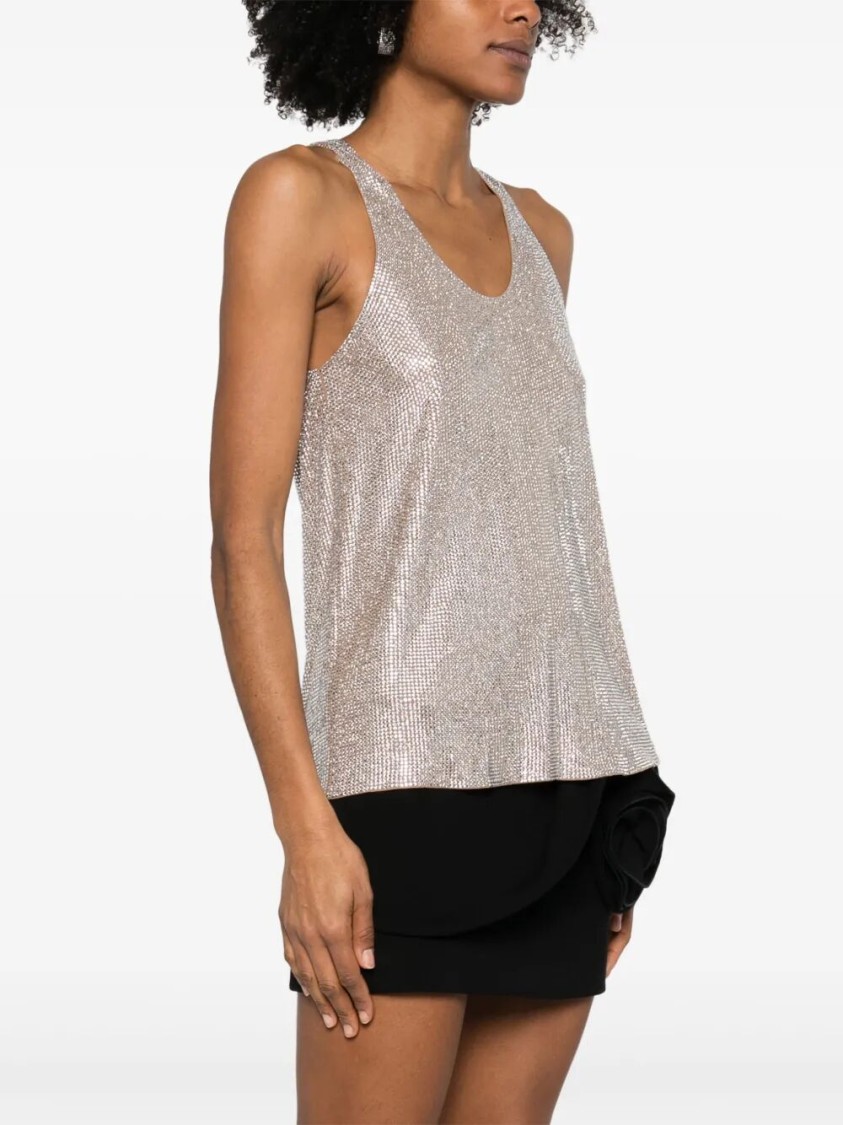 Giuseppe Di Morabito Textured Viscose Tank Top In Neutral