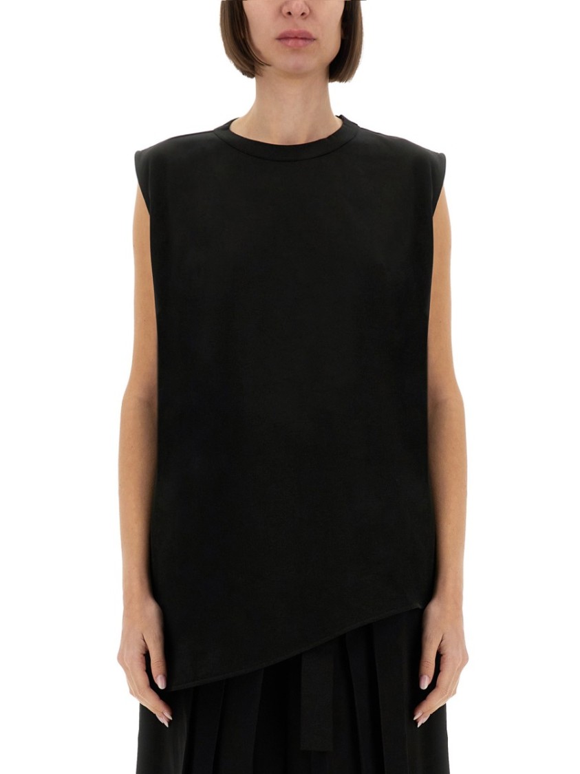 FABIANA FILIPPI FABIANA FILIPPI ASYMMETRICAL HEM JERSEY TOP