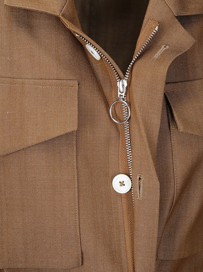 Setchu Safari Origami Jkt Gabardine In Brown