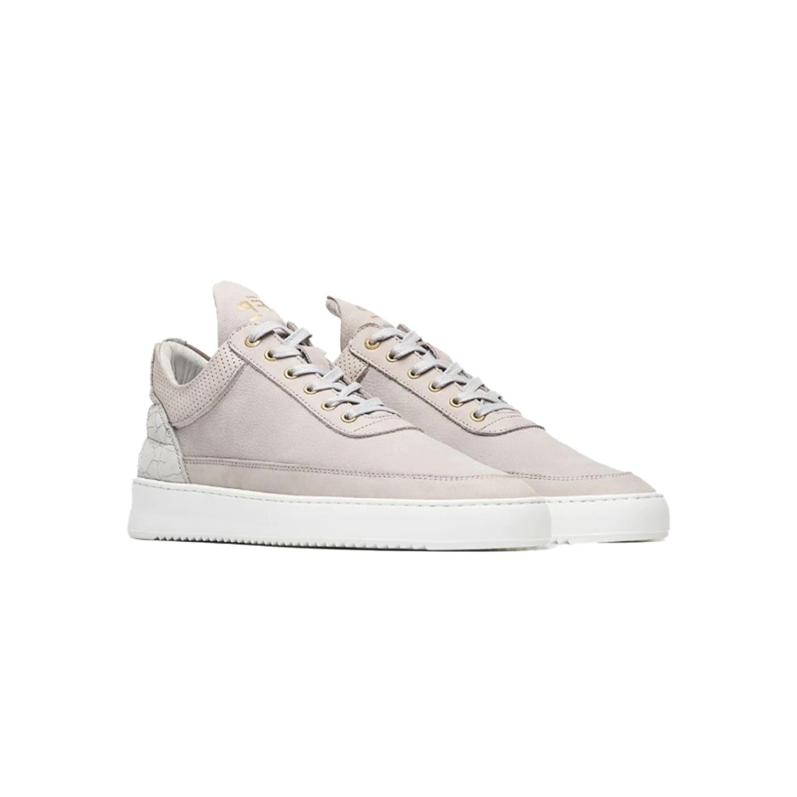 Filing Pieces Low Top Ripple Ceres Light Grey Sneakers In White