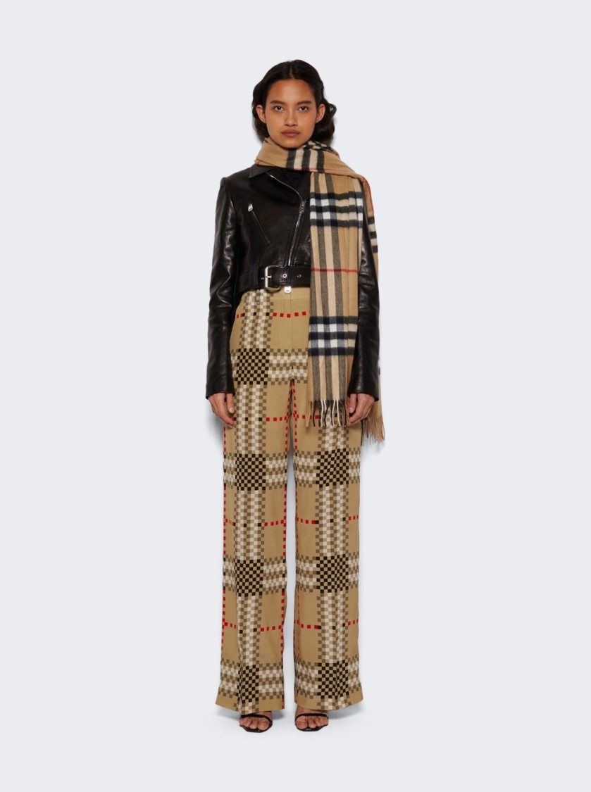Burberry Vintage Check Trousers In Neutrals