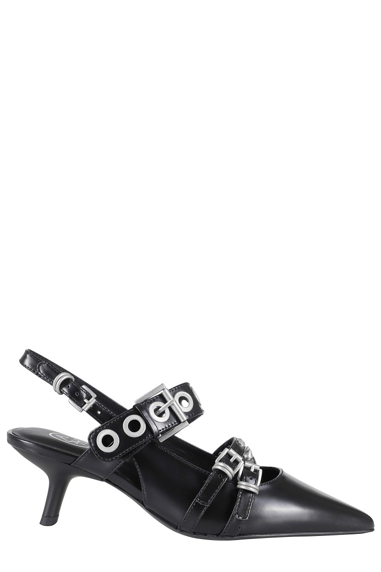 ASH ASH BABEL SLINGBACK DECOLLETE - BLACK