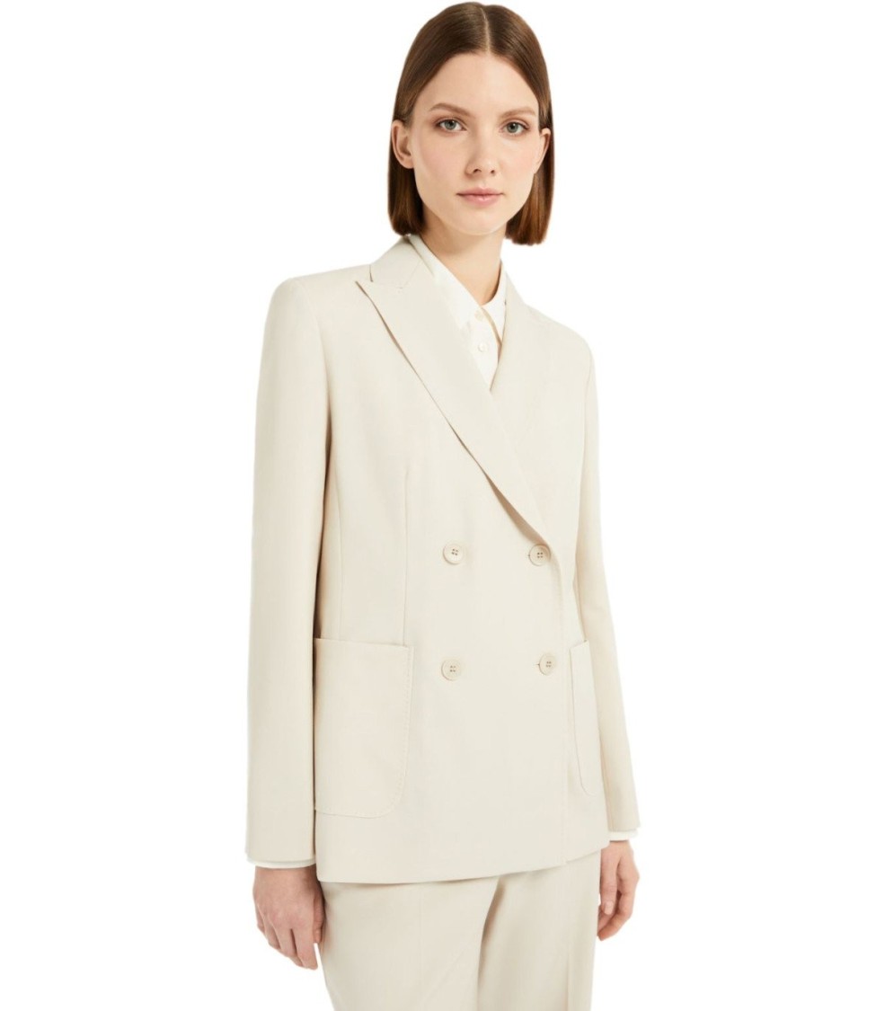 Max Mara Nervoso Sabbia Double-breasted Blazer In Neutrals