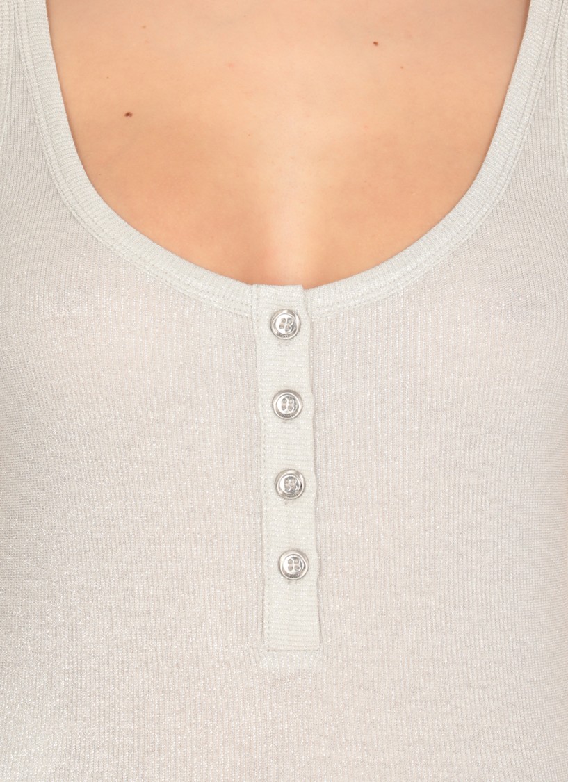 Shop Pinko Grey Chimera Top In White
