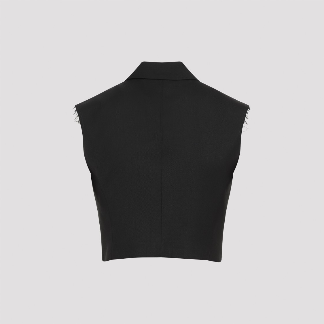 Diesel Chic Waistcoat With Luxurious Polyester And Virgin Wool Blend And Trendy Frayed Edges In Black