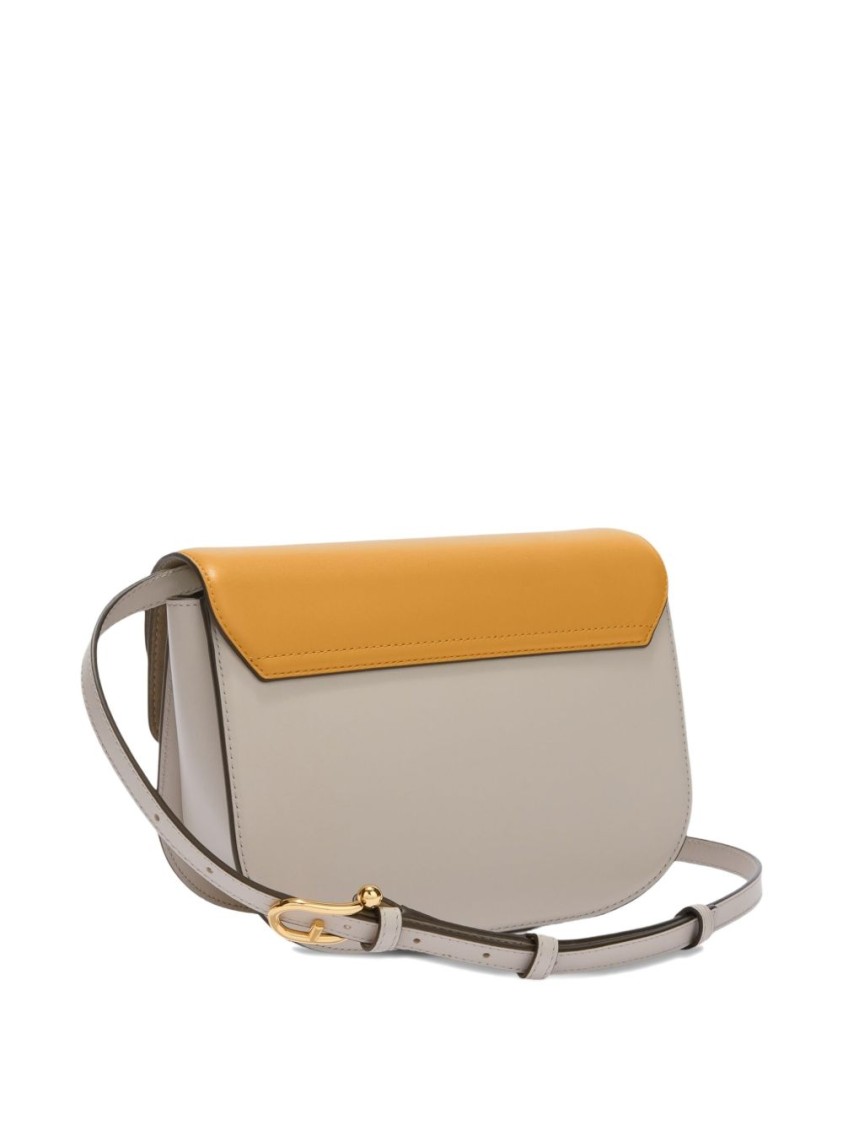 Furla Half-moon Shoulder Bag With Gold-tone Clasp In Multi