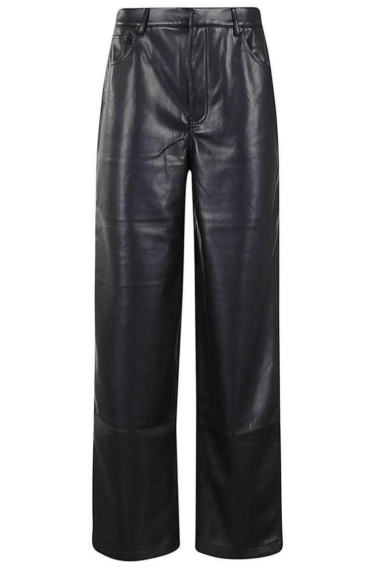 Rotate Birger Christensen Rotate Birgerchristensen Wide Leg 5 Pocket Pant In Black