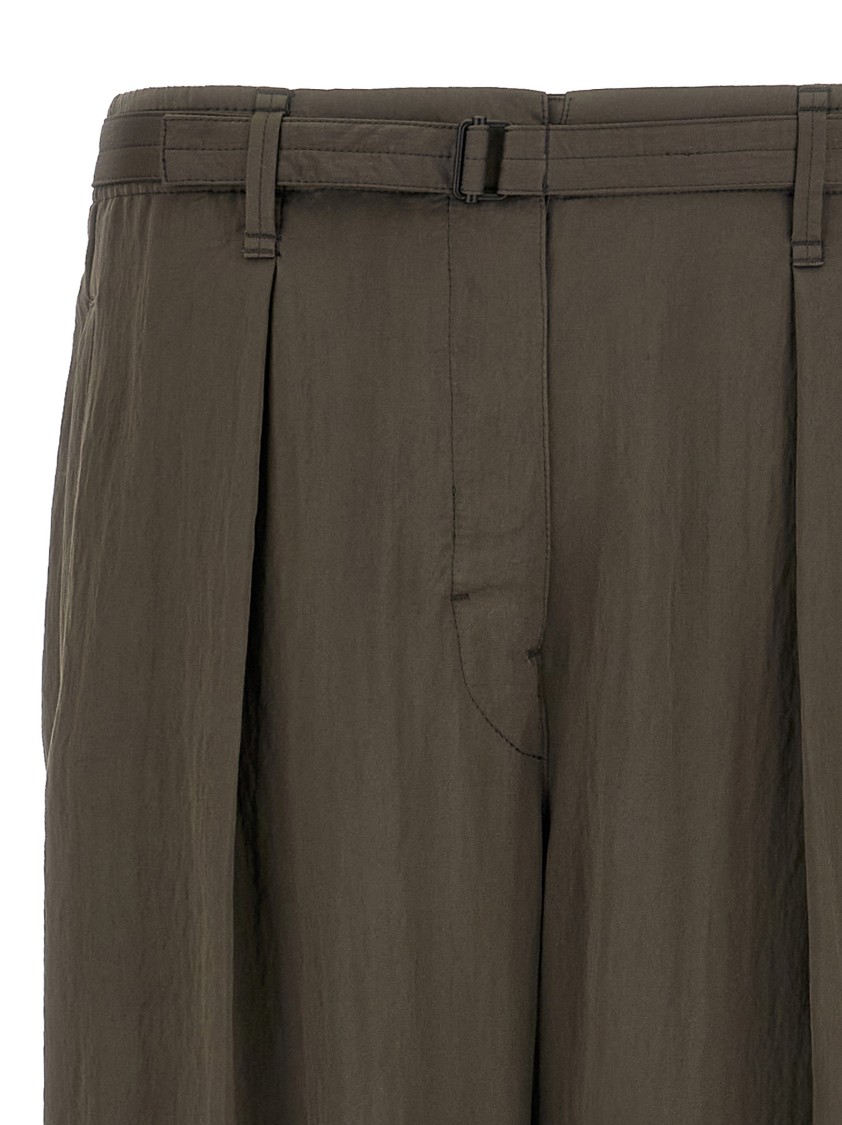 Lemaire Pleated Waistband Trousers With Practical Pockets In Gray