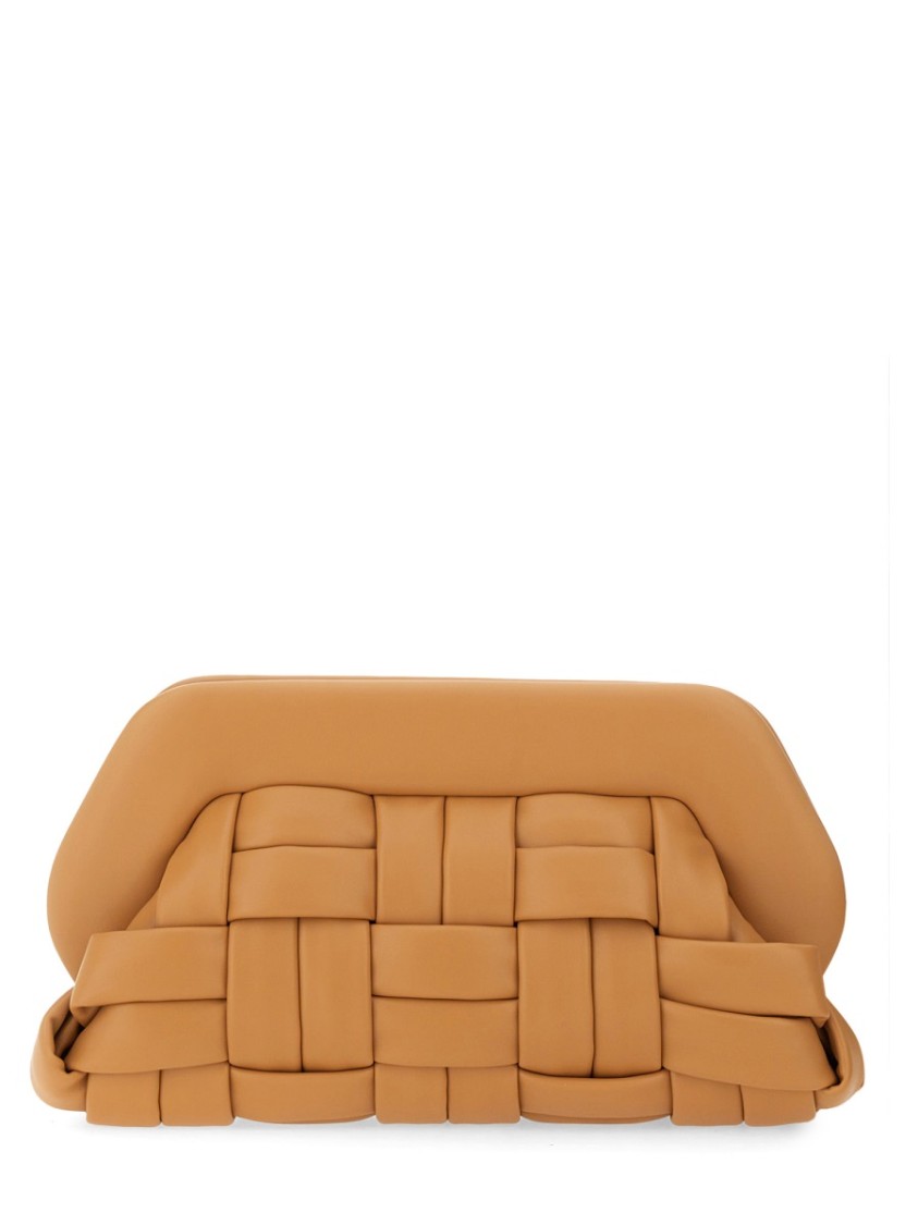 Themoirè Woven Bios Clutch In Brown