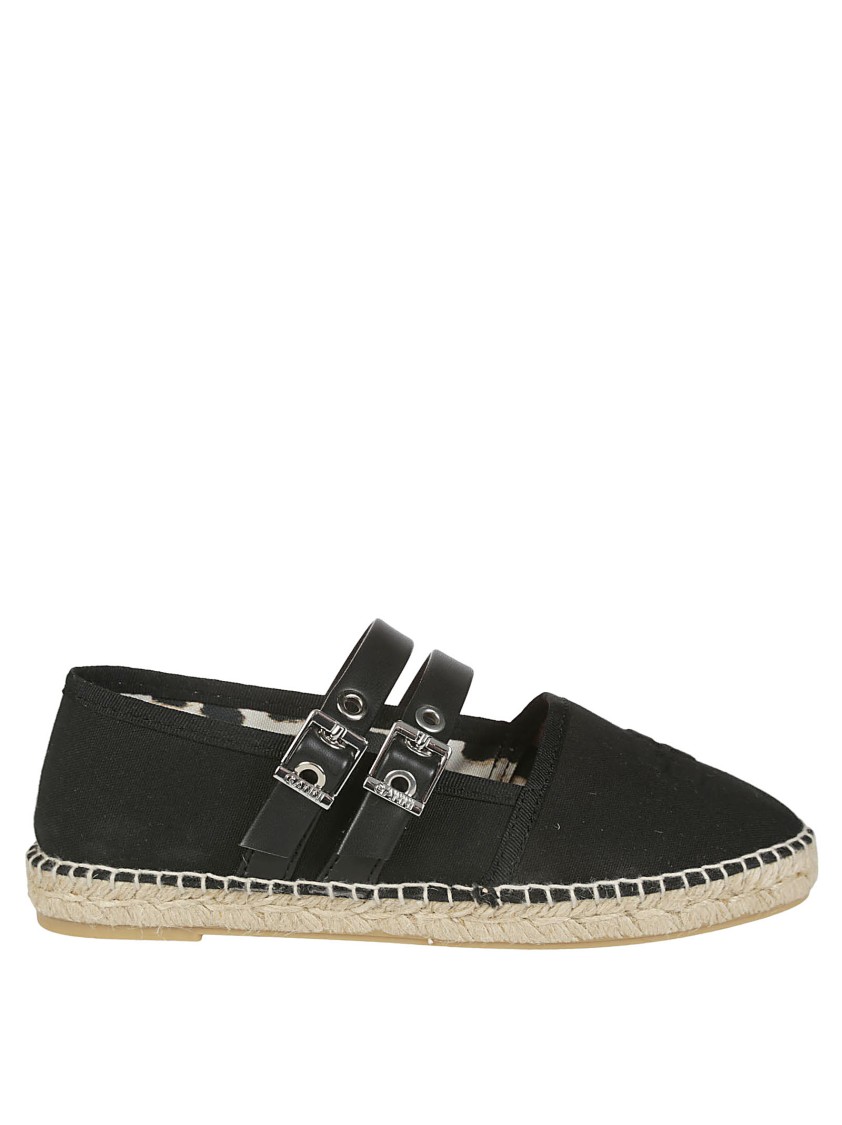 Ganni Summer Espadrille In Black