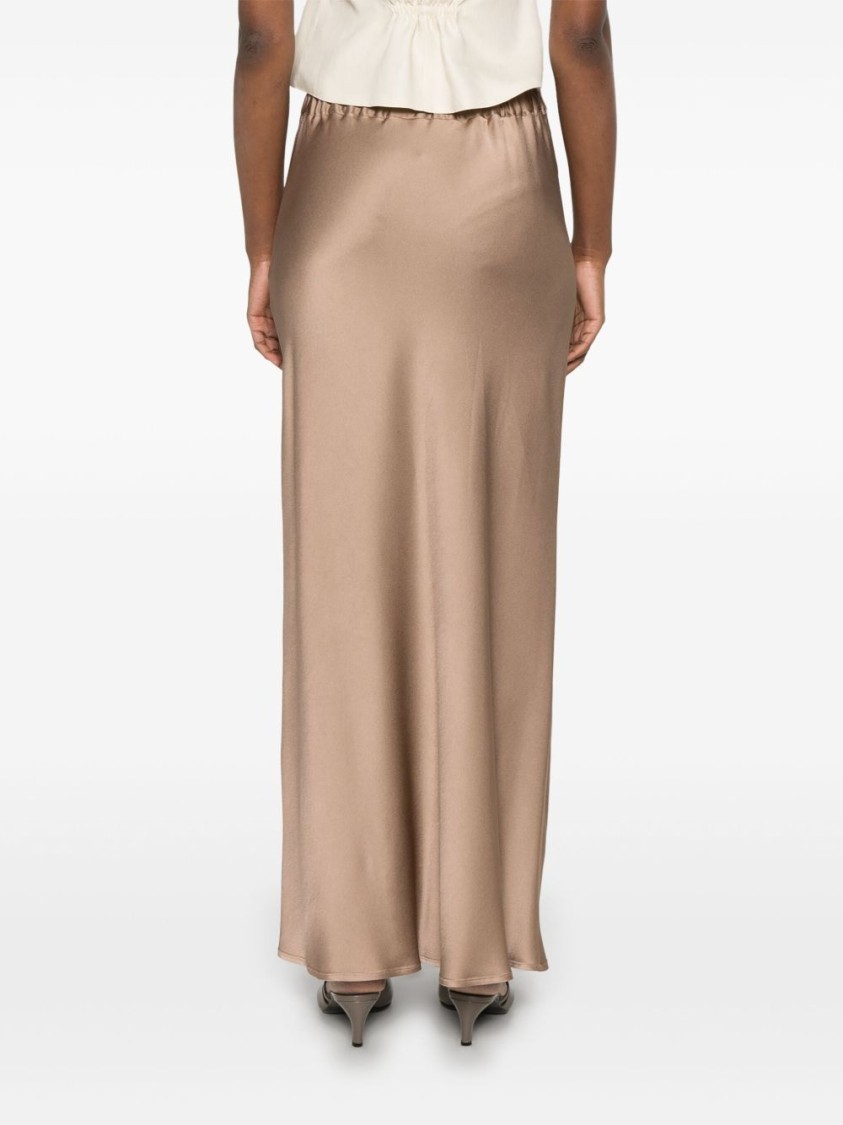 Shop Antonelli Flowing Midi Skirt With Soft Sheen Finish