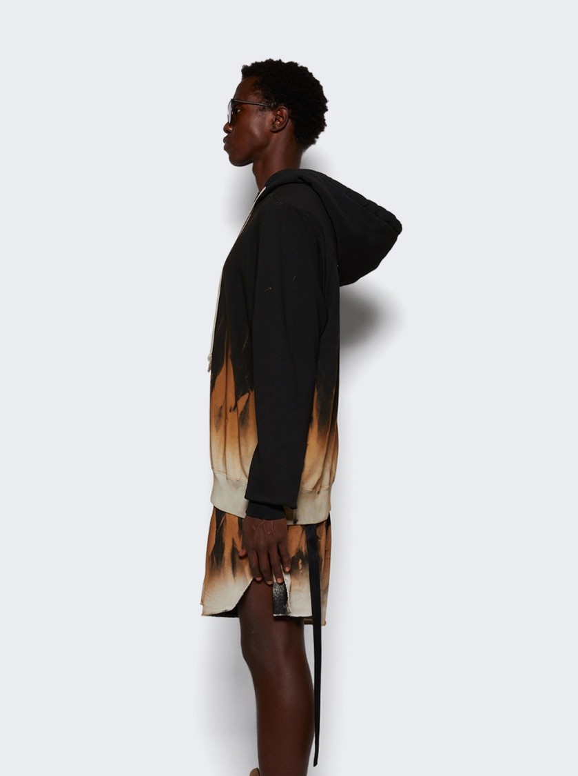 Rick Owens Drkshdw Drkshdw By Rick Owens Oversized Hoodie Black And Terra