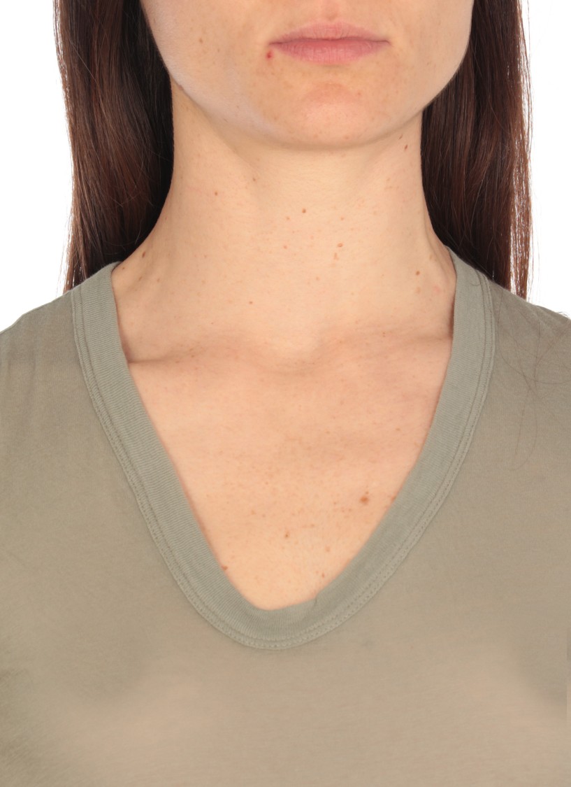 Rick Owens Green Cotton Top In Green