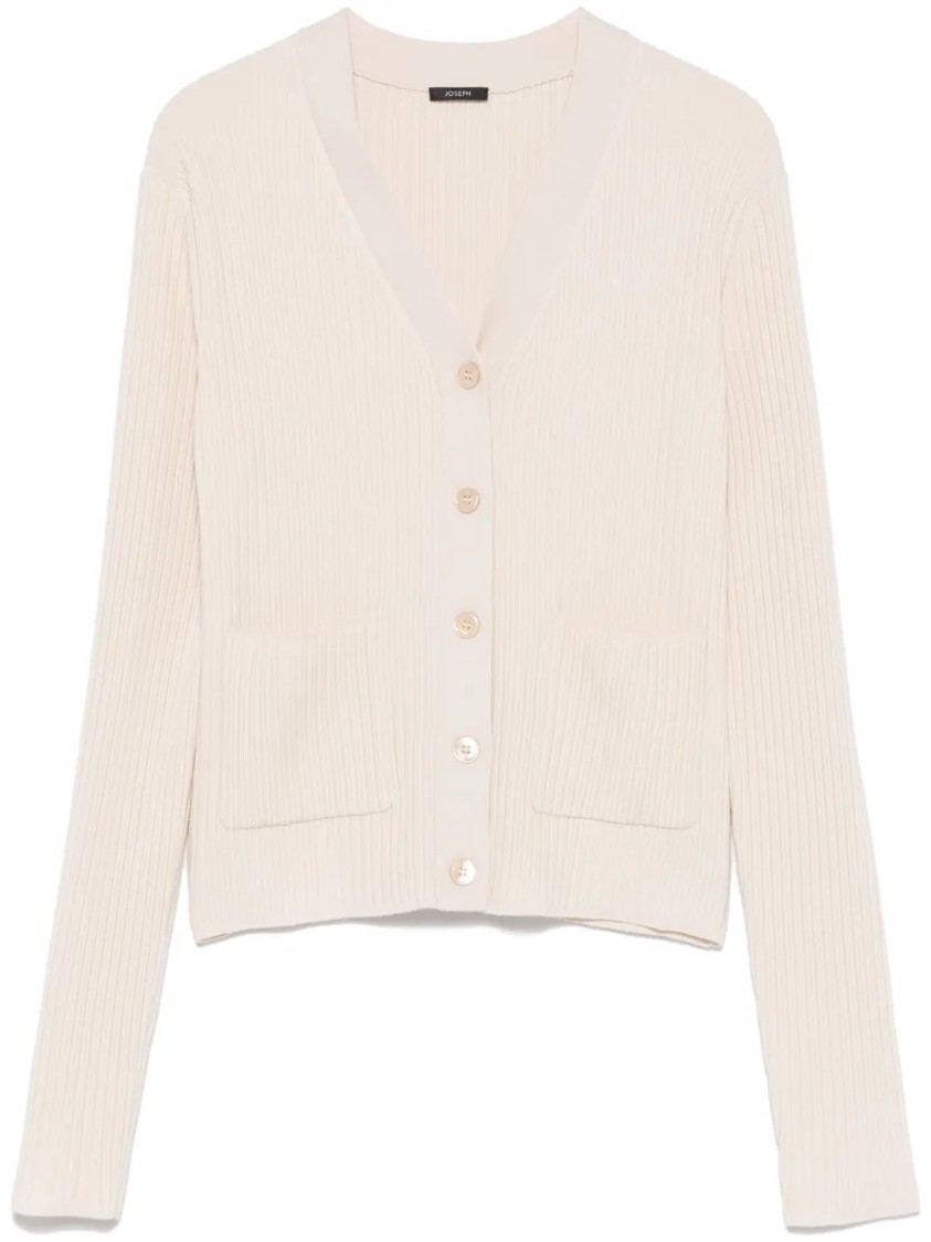 Joseph Ribbed-knit Cardigan In Neutrals