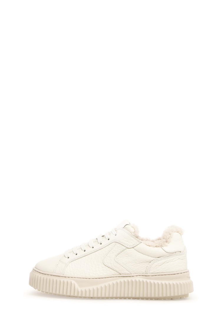Shop Voile Blanche Calfskin Sneakers With Removable Insole And Ultra-light Rubber Sole In White