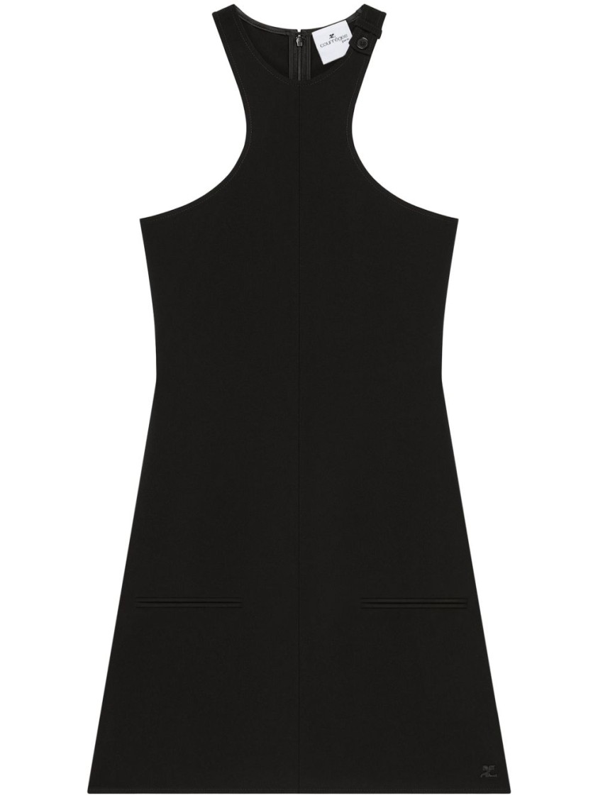 Shop Courrèges Fitted Black Dress