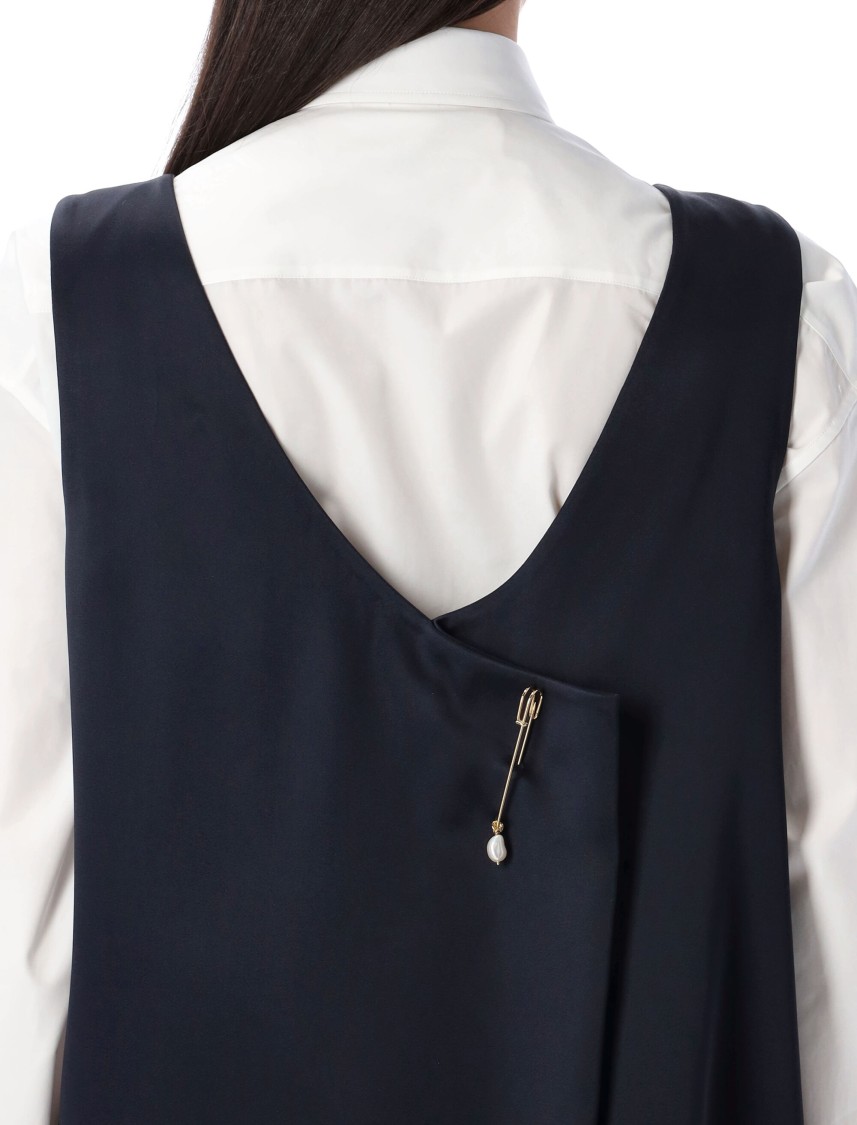 Shop Carven Satin Long Tank Dress