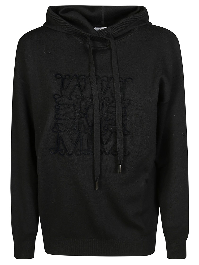 Max Mara Pamir Logo Hoodie In Black