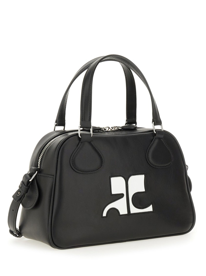 Courrèges "reedition" Bowling Bag In Black