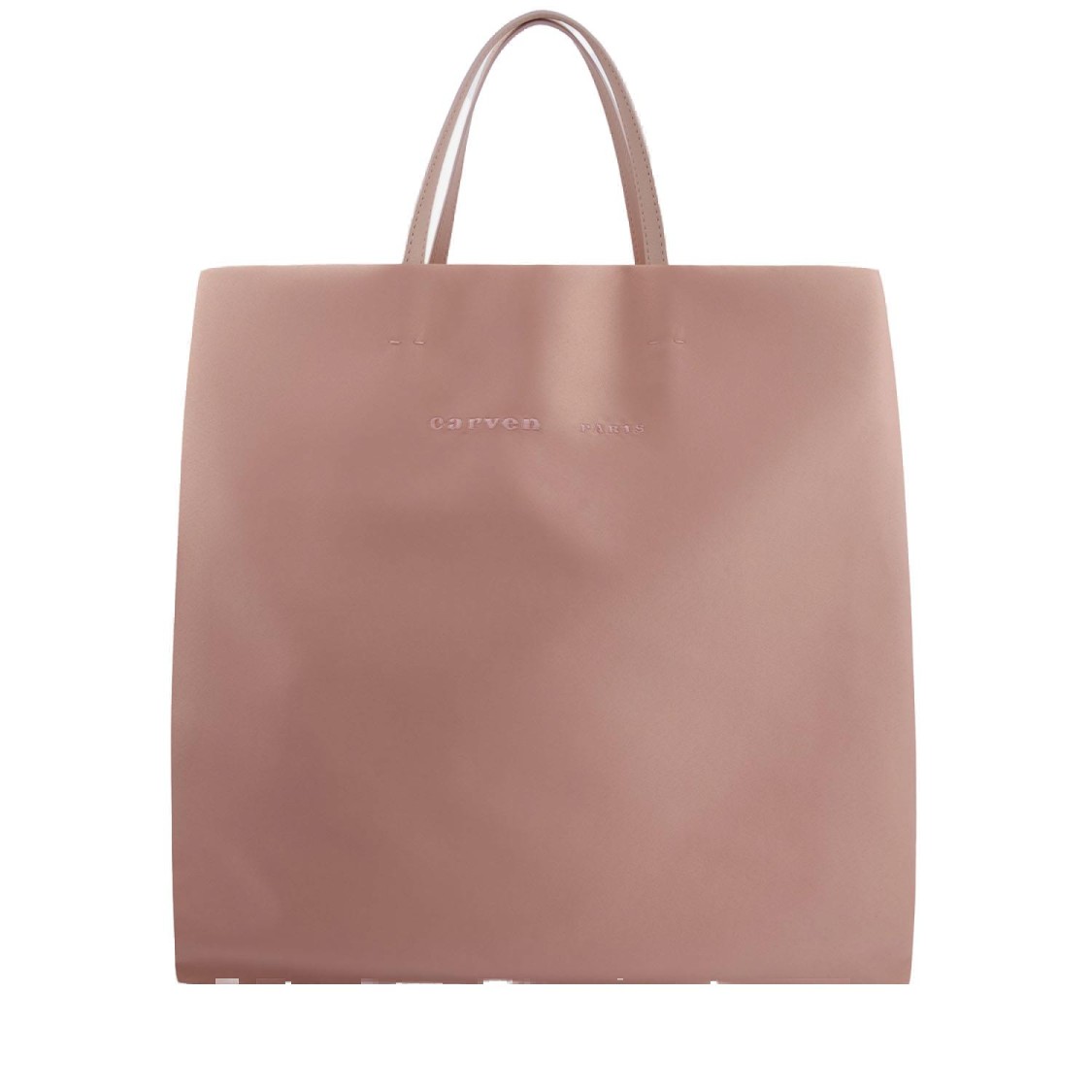 Shop Carven Matte Satin Tote Bag With Embroidered Logo