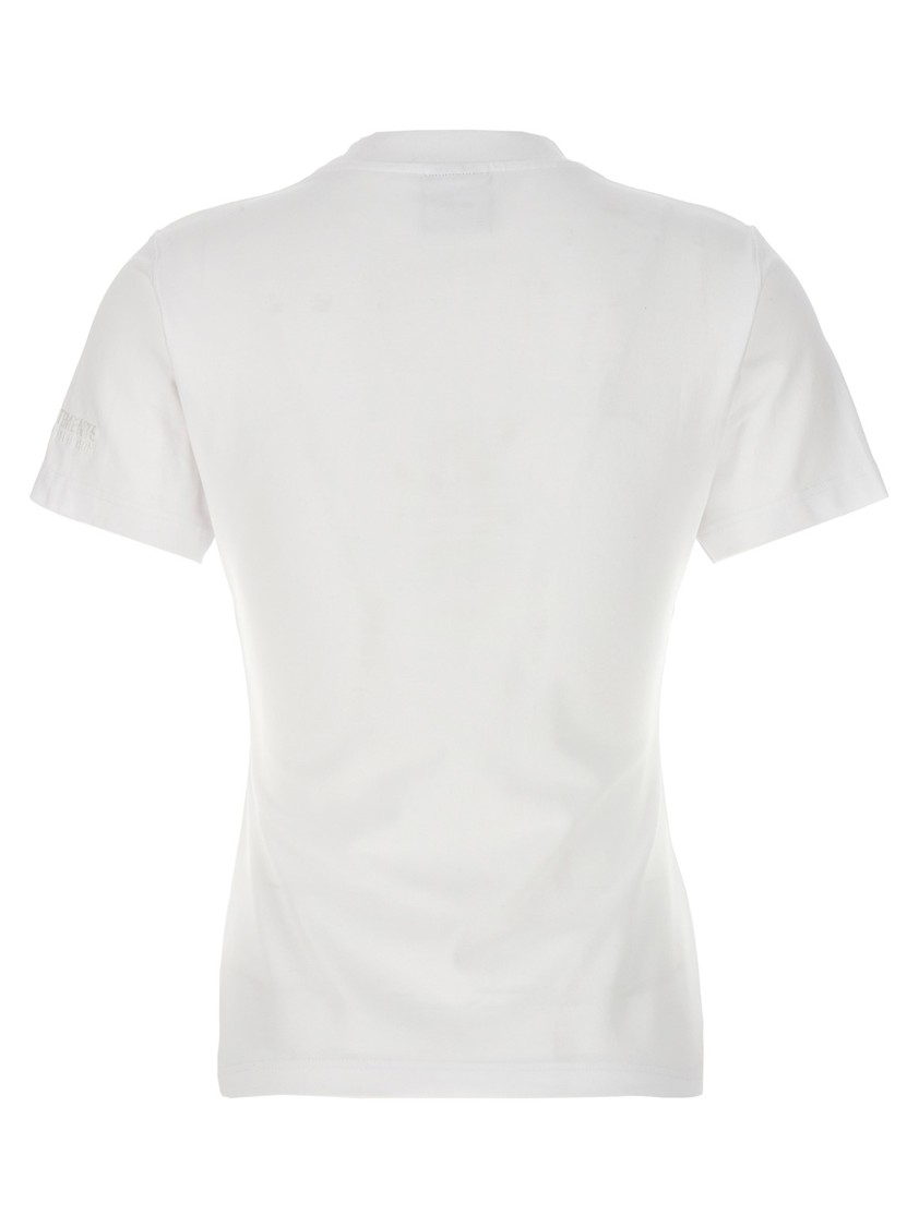 Vetements Love Crew Neck Embroidered Graphic Print T-shirt In White