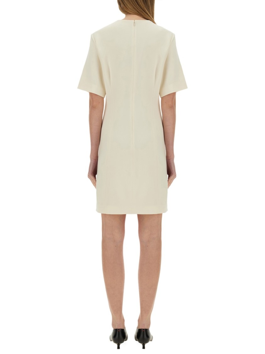 Theory Boxy Short Dress In Neutrals