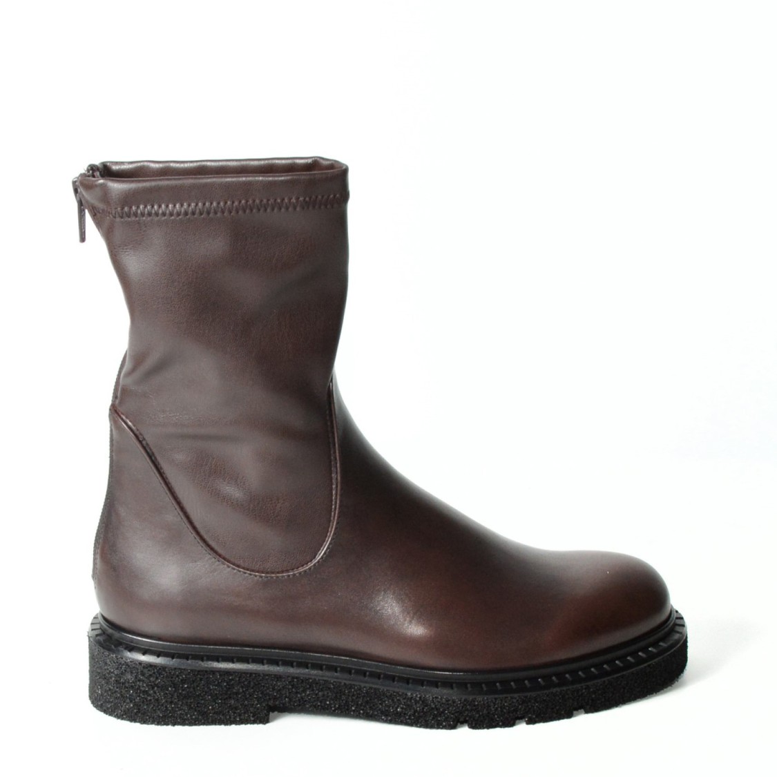 Guglielmo Rotta Ankle Boot In Nappa Ebony In Brown