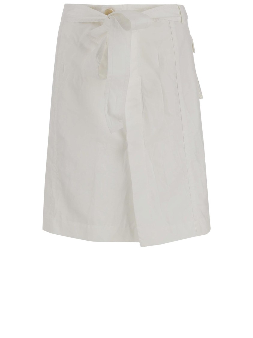 Shop Ferragamo Salvatore Wallet Skirt Made Of Cotton Blend