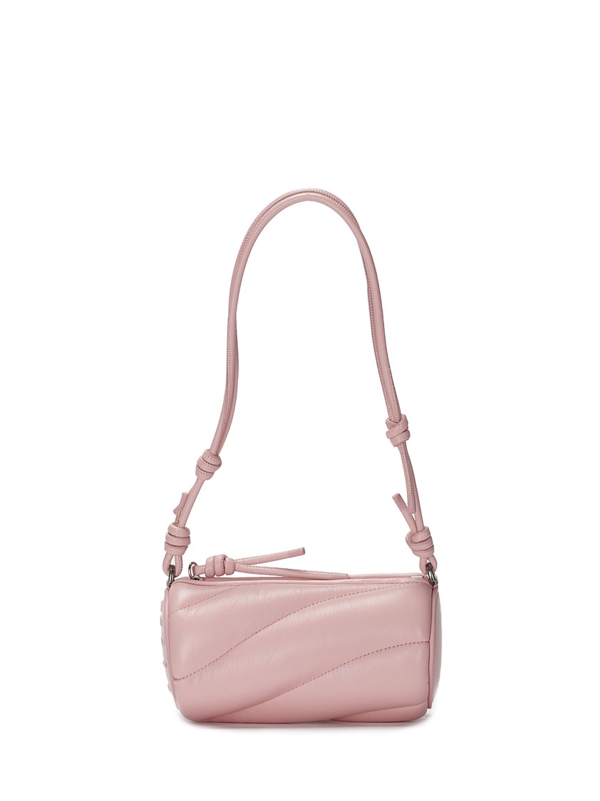Fiorucci Cylindrical Quilted Micro Mella Bag In Pink
