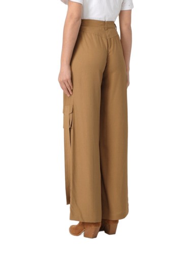 Shop Twinset Actitude Wide-leg Trousers With Cargo Pockets