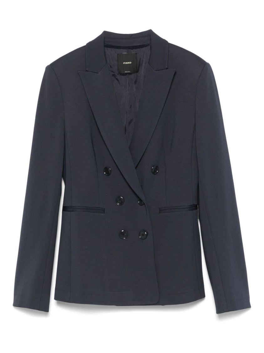 Pinko Tailored Double-breasted Blazer With Deep V-neckline