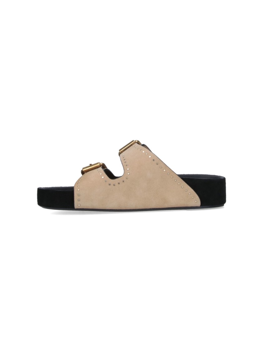 Shop Isabel Marant "lennyo" Sandals – Beige