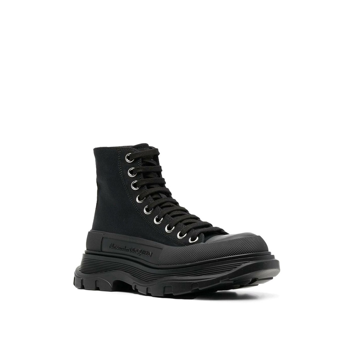 Alexander Mcqueen Black Tread Slick High Sneakers In Black