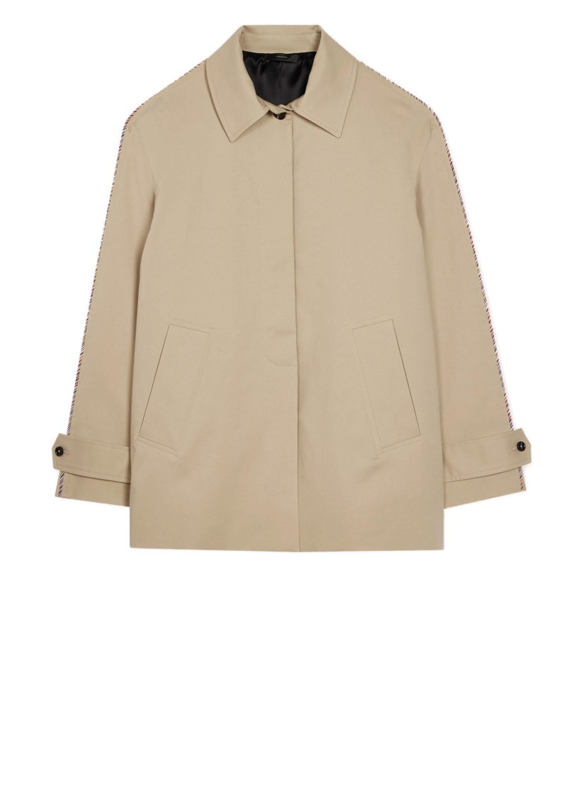 Paul Smith Loose-fit Stone Trapeze Jacket In Neutral