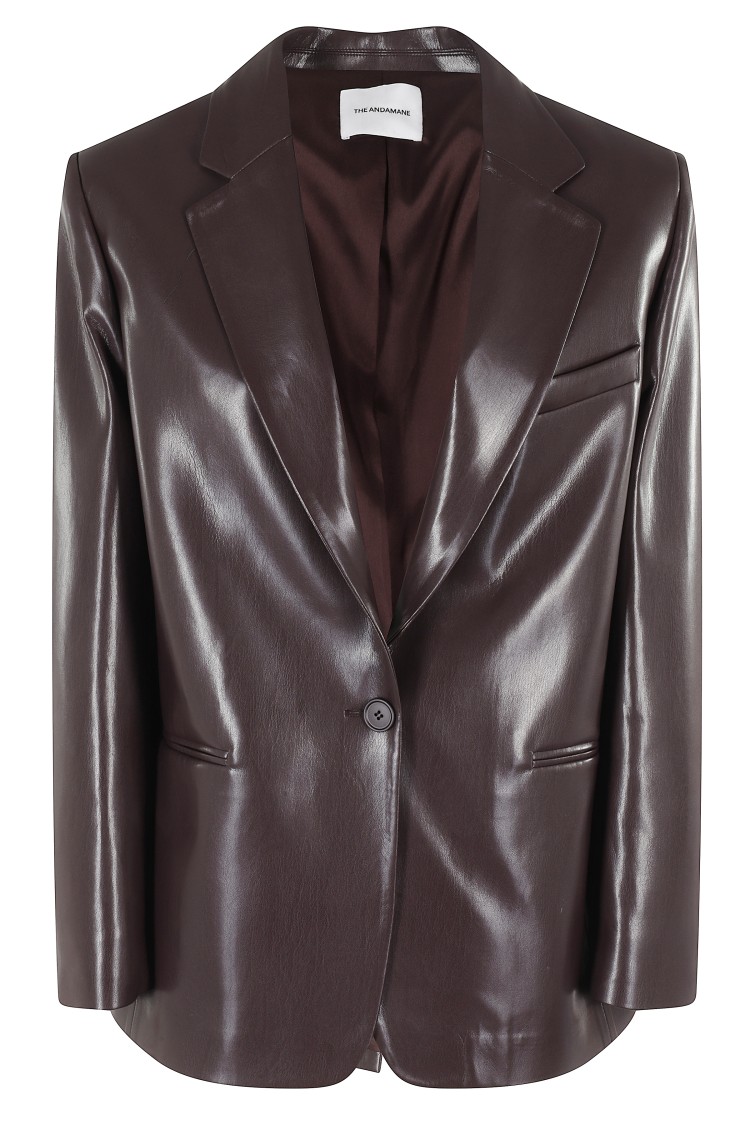 The Andamane Guia Oversized Blazer In Brown