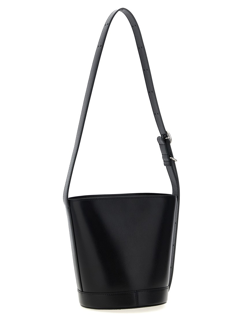 Jil Sander Bucket Shape Shoulder Bag With Adjustable Strap In Black