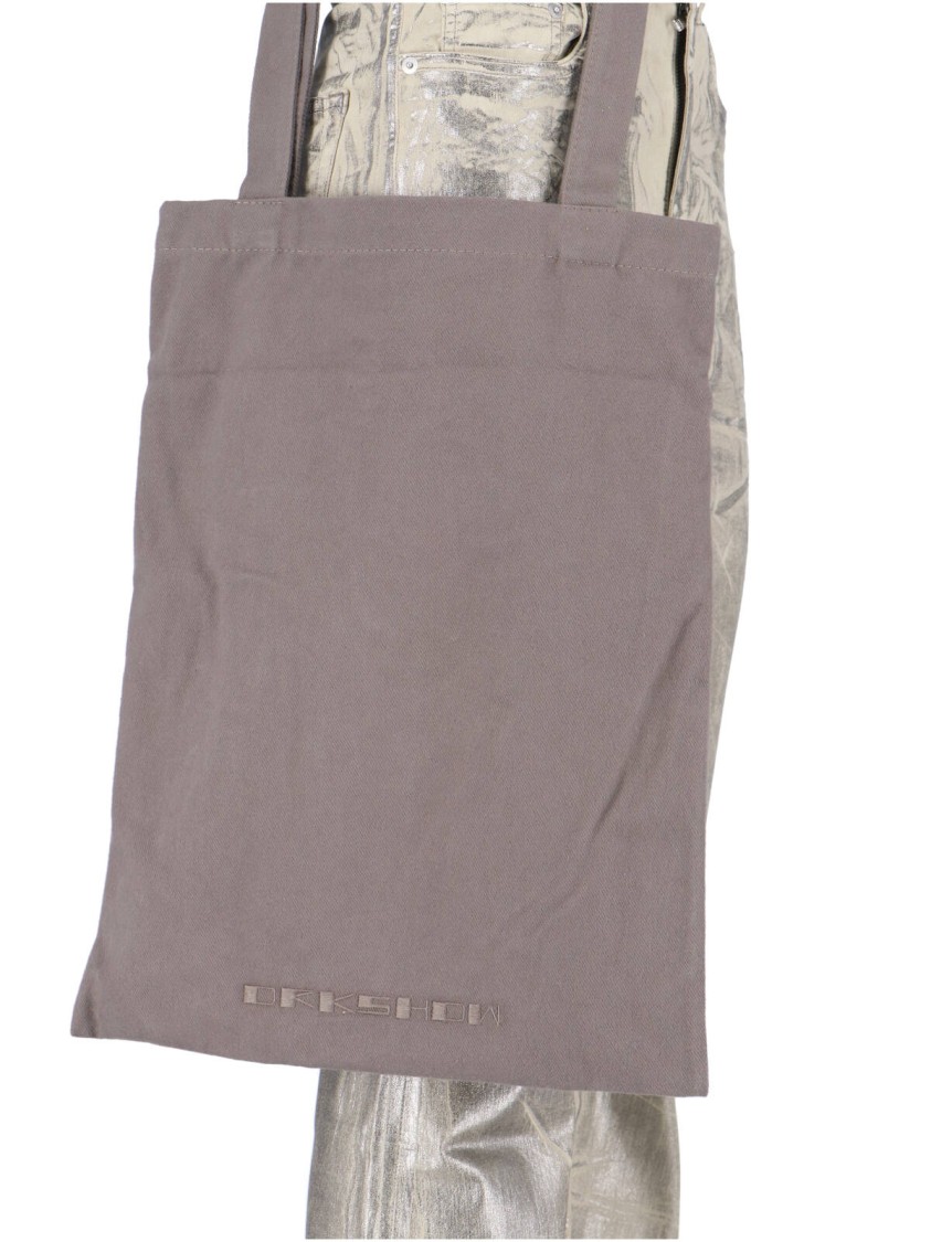 Rick Owens Drkshdw Straight Trousers Flared Metallic Finish In Silver