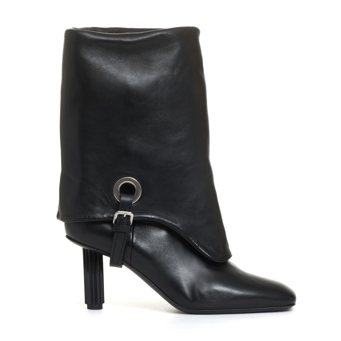 Agl Attilio Giusti Leombruni Agl Ankle Boot With Cuff 70mm Heel Black In Black